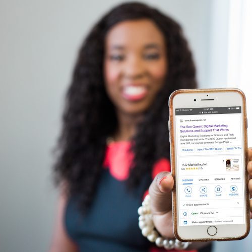 The SEO Queen on mobile