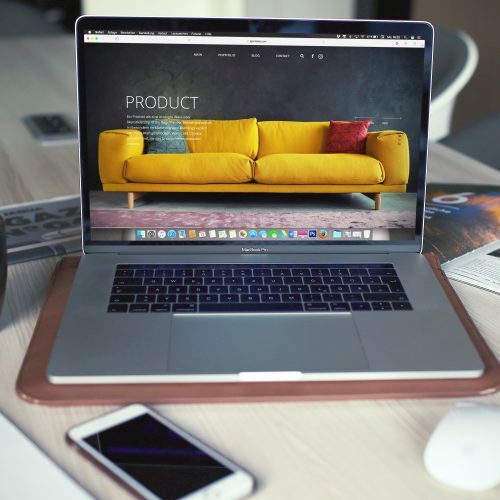 website on a laptop on a desk