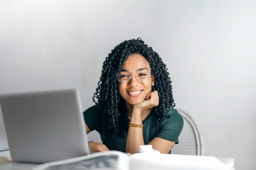 woman working in tech