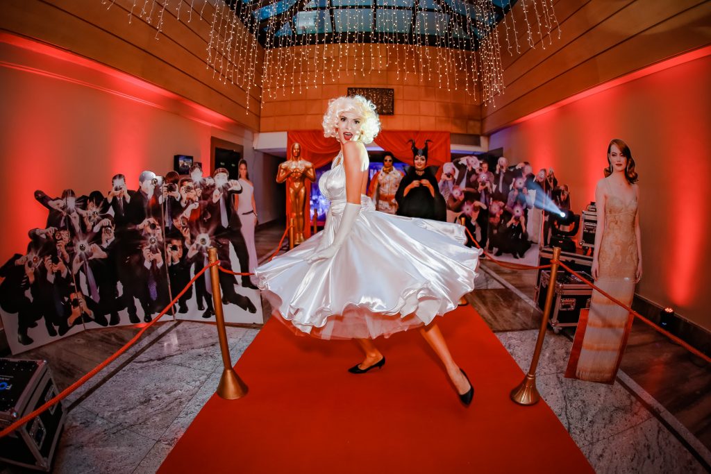celebrity walking on red carpet