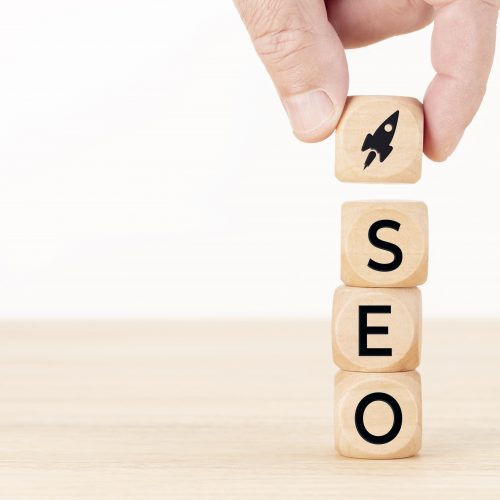 SEO or search engine optimization concept. Copy space